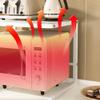 Freestanding White Metal Kitchen and Microwave Rack, 55 × 38 × 38 cm view 3