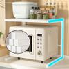 Freestanding White Metal Kitchen and Microwave Rack, 55 × 38 × 38 cm view 4