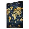 Adult Paint by Numbers World Map DIY Set with Boat Design, 95 x 70 cm Canvas, 36 Acrylic Colors and Brushes view 1