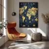 Adult Paint by Numbers World Map DIY Set with Boat Design, 95 x 70 cm Canvas, 36 Acrylic Colors and Brushes view 3