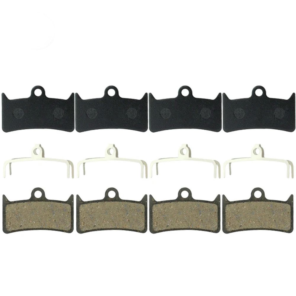 4 Pairs MTB Semi-Metallic Disc Brake Pads for Shimano S700, SRAM Rival/Force, Hope X2/M4/V4