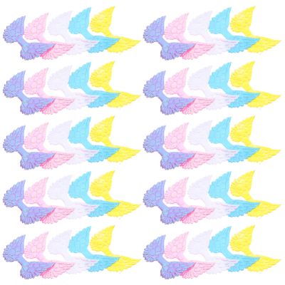 SHERCHPRY 50 Pcs Wing Iron-On Appliqués