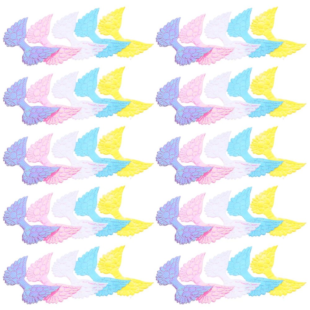 SHERCHPRY 50 Pcs Wing Iron-On Appliqués