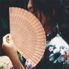 Wooden Folding Fan | Vintage Hand Fan for Weddings & Parties view 4