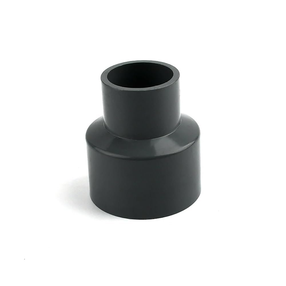 Gray/White PVC Reducer Coupler for Water Hoses, 1 Piece (50 × 32 mm)