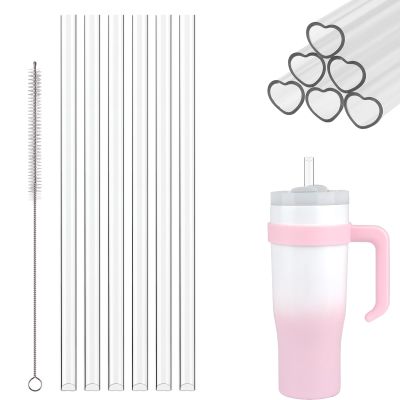 6-Pack Heart-Shaped Straws for Stanley Cup