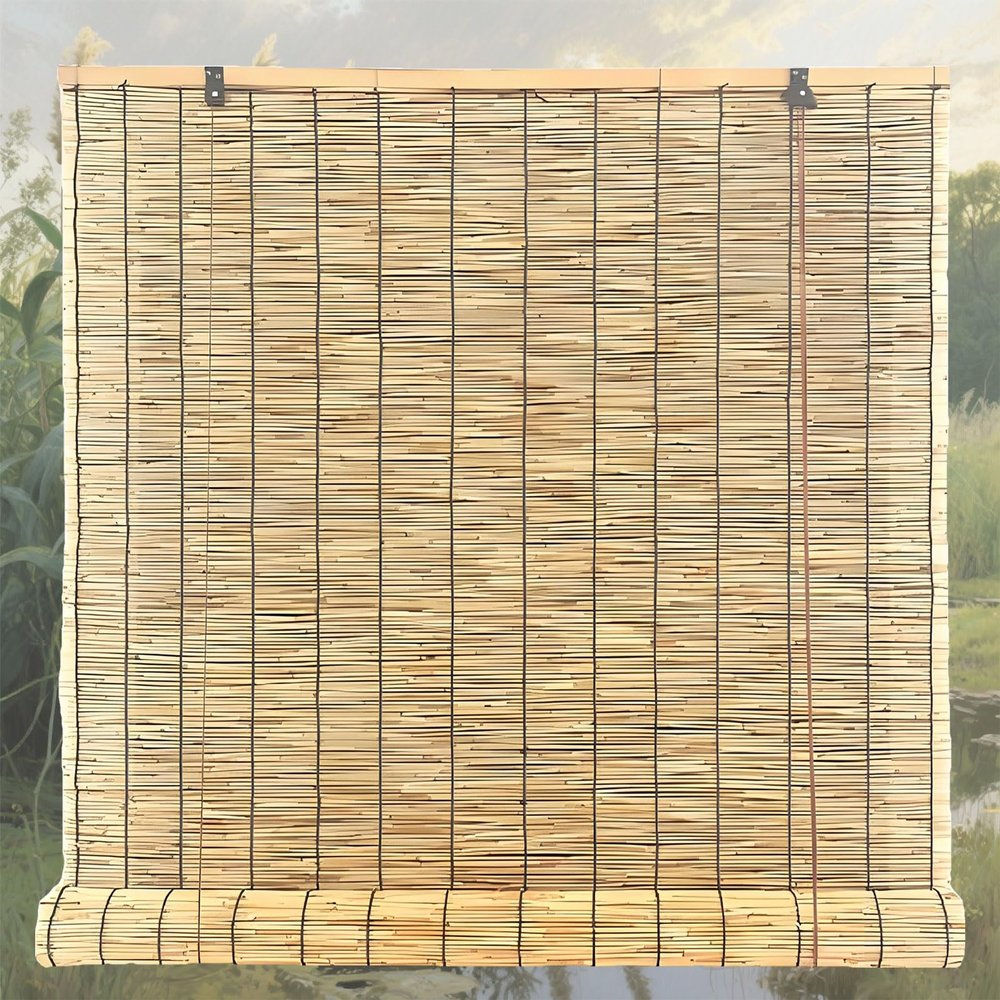 CLOYAO Weatherproof Bamboo Roller Blind