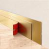 QIPN 3 m Self-Adhesive Stainless Steel Wall Trim, 8 cm, Brushed Gold view 1