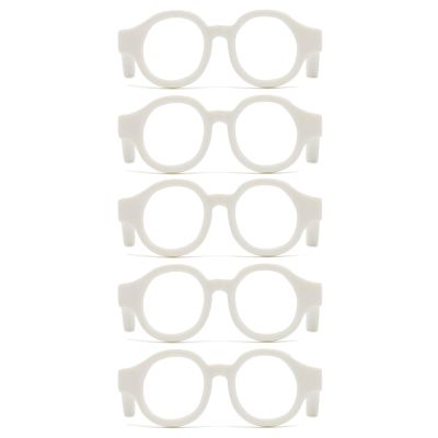 Klaisy 5pcs Doll Photo Props Black Frame Glasses