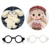 Klaisy 5pcs Doll Photo Props Black Frame Glasses view 2