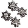 Adjustable Rhinestone Flower Button Clasp view 1
