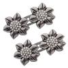 Adjustable Rhinestone Flower Button Clasp view 3