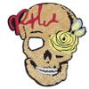 Jojofuny Flower Skull Design Iron-On Patches view 1