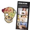 Jojofuny Flower Skull Design Iron-On Patches view 4