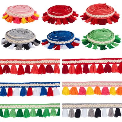 AHANDMAKER 13 Yards Tassel Fringe Trim 1 1/8 Inch Wide