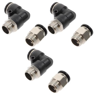 Alipis 6-Piece Pneumatic Push-to-Connect Straight Fittings for Air Hose