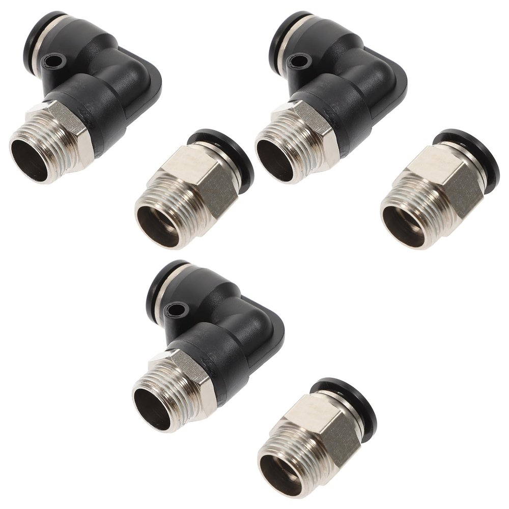 Alipis 6-Piece Pneumatic Push-to-Connect Straight Fittings for Air Hose