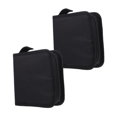 Amosfun 2-Piece CD/DVD Storage Bag, Portable and Space-Saving