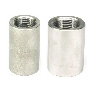 BKGWCSOR 3000 PSI 1/4 in. NPT Female 304 Stainless Steel Full-Socket Coupler, Forged Pipe Fitting for Water, Gas, and Oil