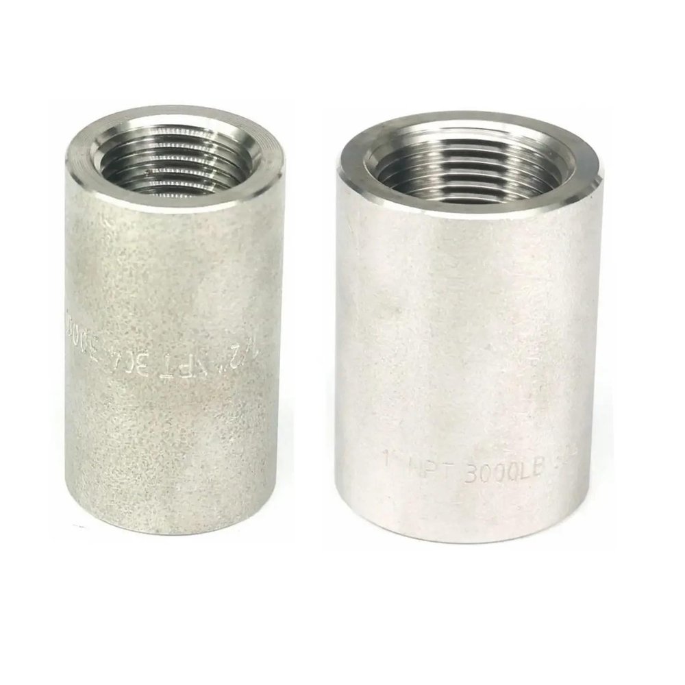 BKGWCSOR 3000 PSI 1/4 in. NPT Female 304 Stainless Steel Full-Socket Coupler, Forged Pipe Fitting for Water, Gas, and Oil