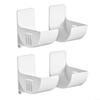 4-Piece Wall-Mounted Trash Bag Storage Rack (Gray) view 3