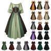 RUITOTP Women's Medieval Renaissance Retro Party Dress, Gothic Vintage Maxi Costume for Halloween, S-5XL view 1