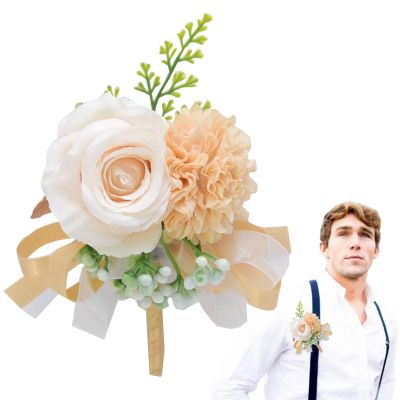 Groom's Burgundy Boutonniere