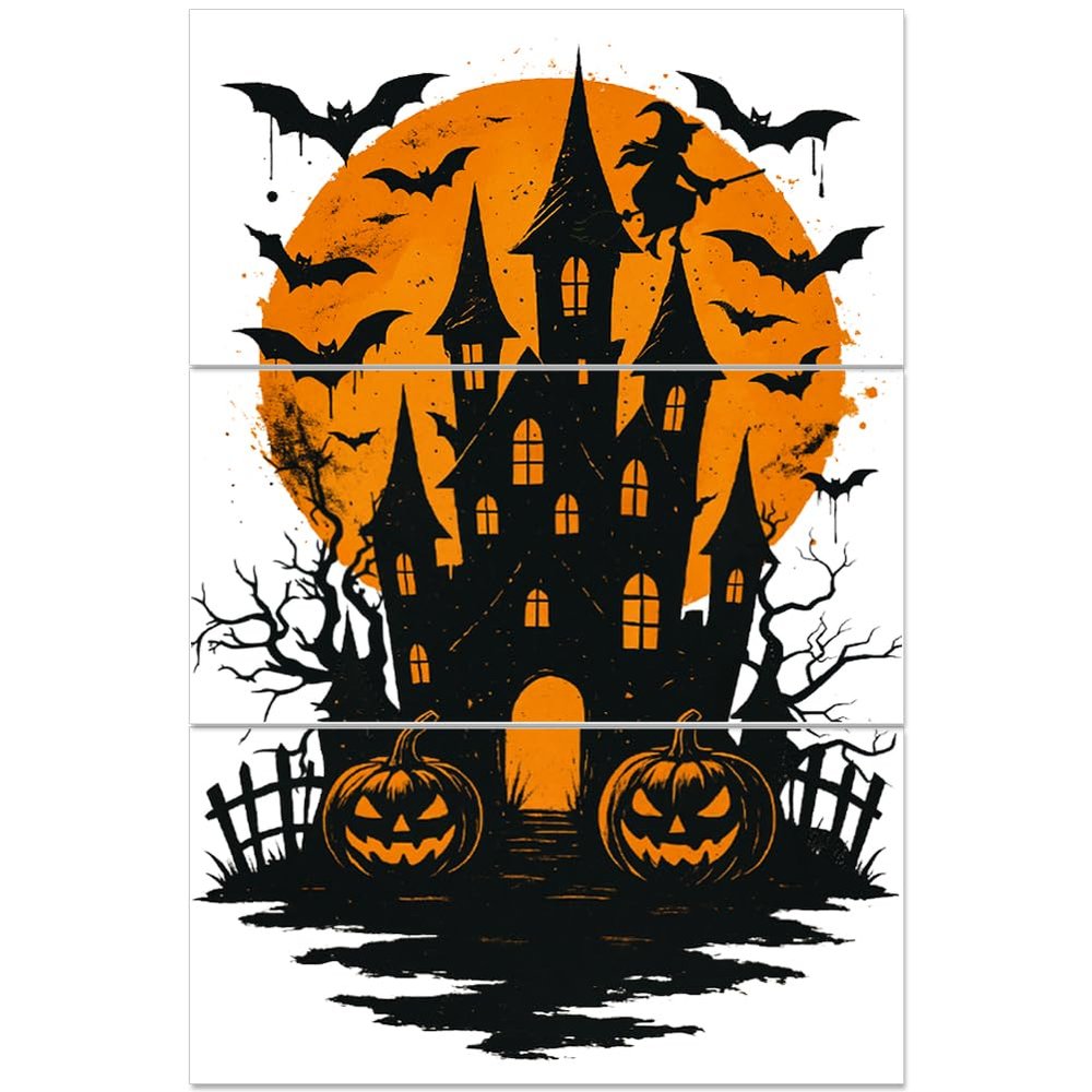 PLIGREAT Halloween Transfer Stickers - 3 Sheets