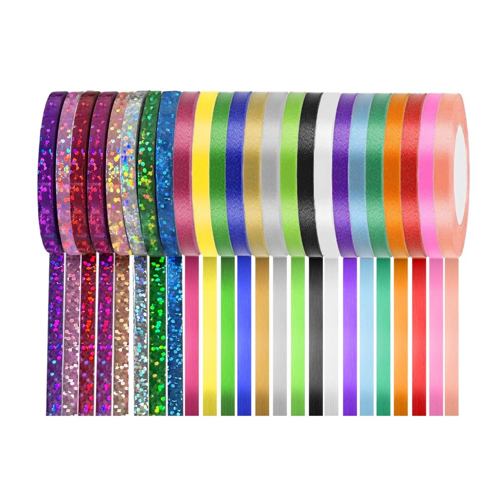 64 Rolls Polyester Satin Ribbon Set