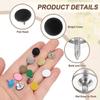 Unifizz Furniture Tacks, 11 x 13 mm, Decorative Flat-Head Furniture Nails, Black, 100 Pieces view 3