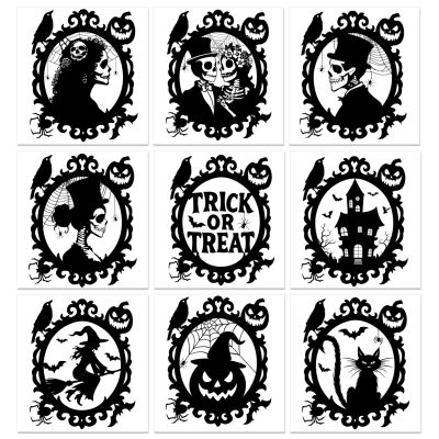 PLIGREAT 9 Sheets Halloween Transfer Stickers
