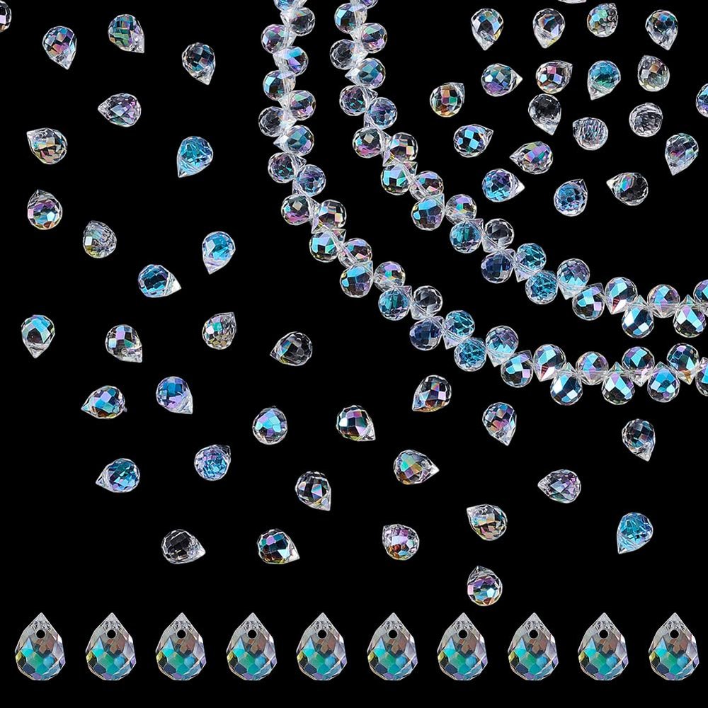AHANDMAKER 190 Pcs Crystal Drops 8mm