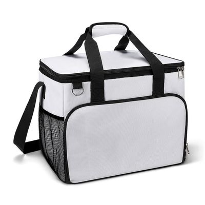 Morbuy Insulated Cooler Bag, Large 30L Foldable Lunch Bag with Shoulder Strap, White
