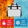 Morbuy Insulated Cooler Bag, Large 30L Foldable Lunch Bag with Shoulder Strap, White view 3