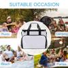 Morbuy Insulated Cooler Bag, Large 30L Foldable Lunch Bag with Shoulder Strap, White view 4