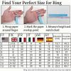 Jpltlvy Men's CZ Ruby Ring, Gold Vintage Statement Band view 2