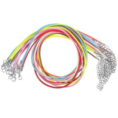 10 Pack Leather Cord for Necklaces, 2mm 50cm Mixed Color