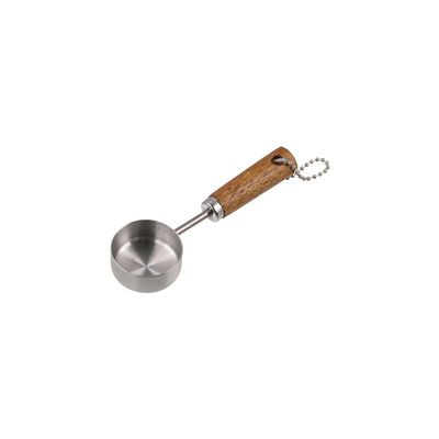 Portable Stainless Steel Measuring Spoon with Wooden Handle