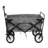 ZGYOZMNG Folding Outdoor Utility Cart, 4-Wheel Beach and Camping Trolley, Black view 1