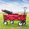 ZGYOZMNG Folding Outdoor Utility Cart, 4-Wheel Beach and Camping Trolley, Black view 4