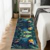 Meugesoi Parrot Bird Runner Rug, 60 x 120 cm, Palm Leaf Design view 3