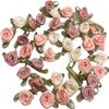 100 Pack 15mm Multicolor Mini Rose Satin Ribbon Flowers view 1