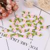 100 Pack 15mm Multicolor Mini Rose Satin Ribbon Flowers view 2