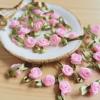 100 Pack 15mm Multicolor Mini Rose Satin Ribbon Flowers view 4