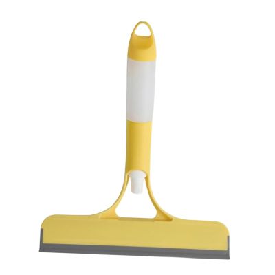 Multifunctional Window Cleaning Squeegee with Spray, Brush and Scraper