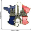 3D France Map Refrigerator Magnet view 2