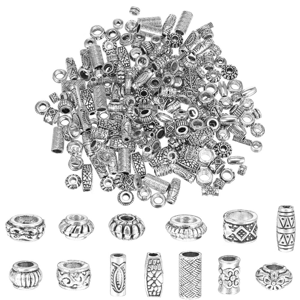 200 Silver Spacer Beads for DIY Jewelry