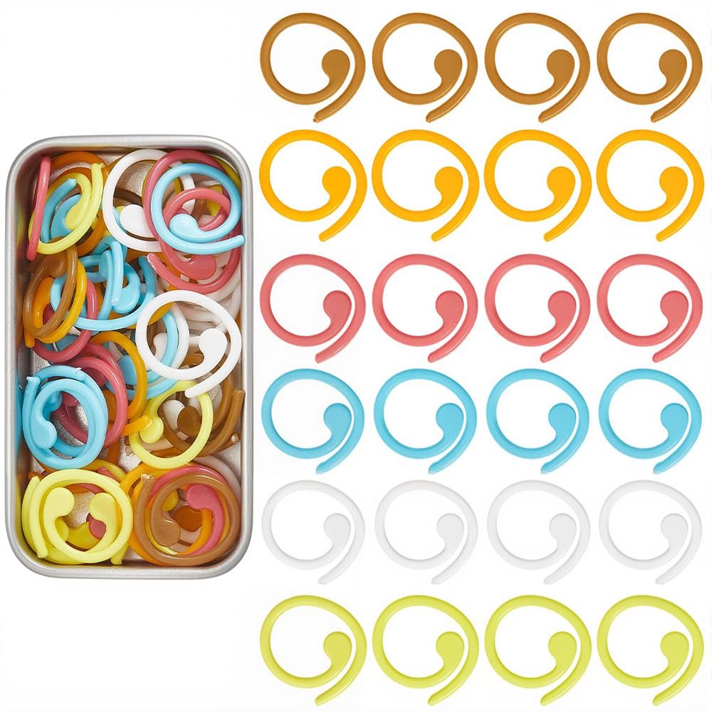 CRASPIRE 60-Piece Spiral Stitch Markers