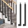 LQSYBHD Black Stair Railing Posts, 270° Adjustable Square Balusters, Side-Mount 2-Pack, 95 cm/37.4 in view 1