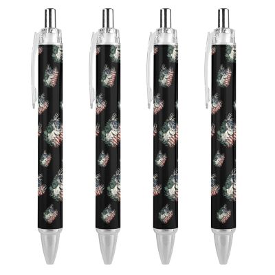 Lrtyuasq Retractable Ballpoint Pen with US Flag, Black Ink, 0.5 mm, Smooth Writing, Notes, Office Accessory
